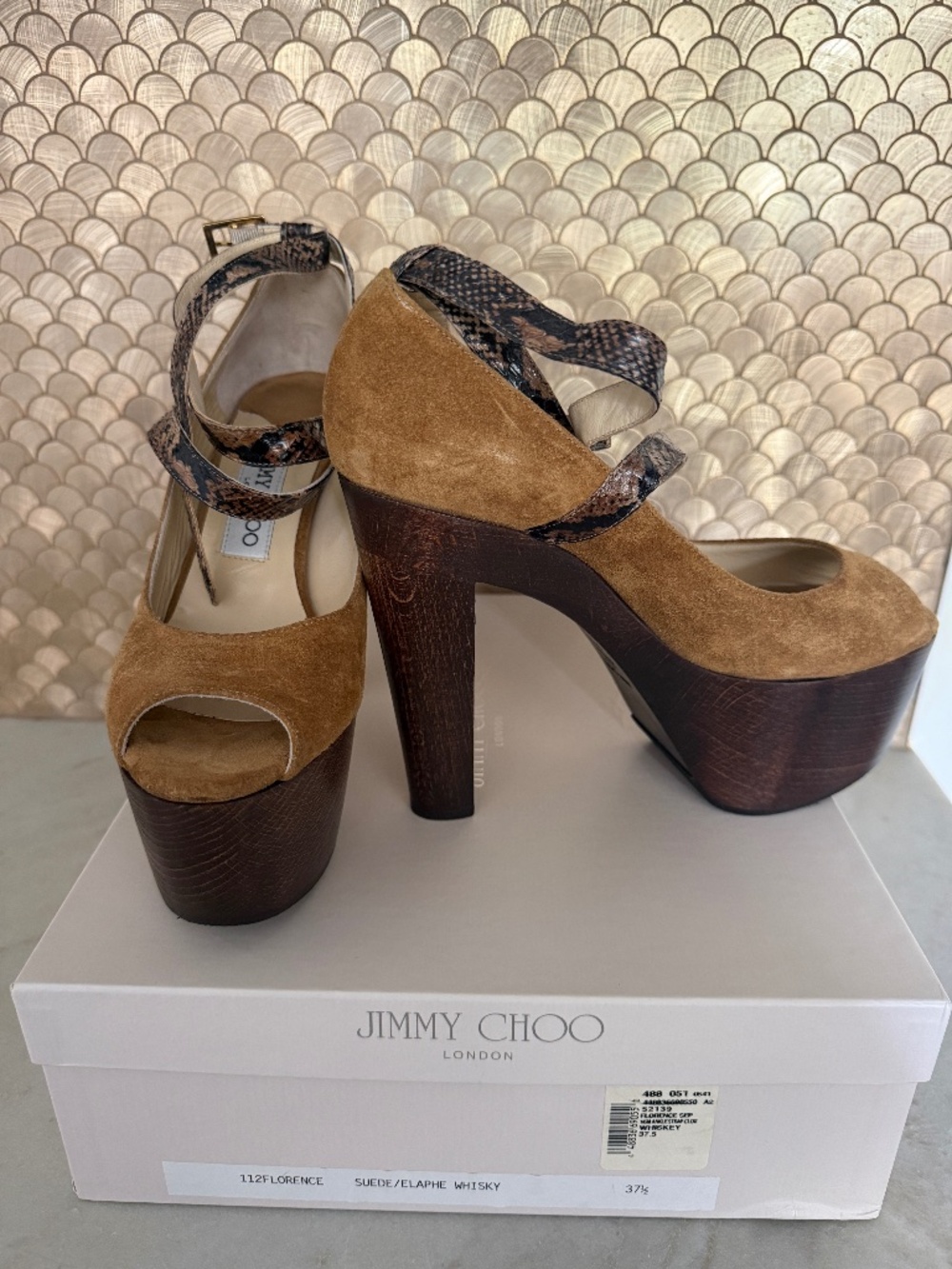 Jimmy Choo Florence Suede Whiskey